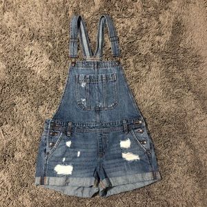 Aeropostale Denim Short Overalls.